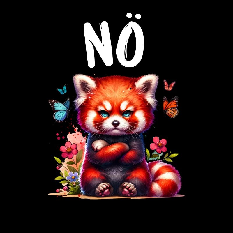 Panda roux Drôle de dicton Nope Renard de Feu
