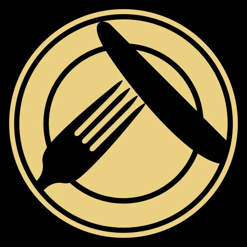 Fork, knife and plate