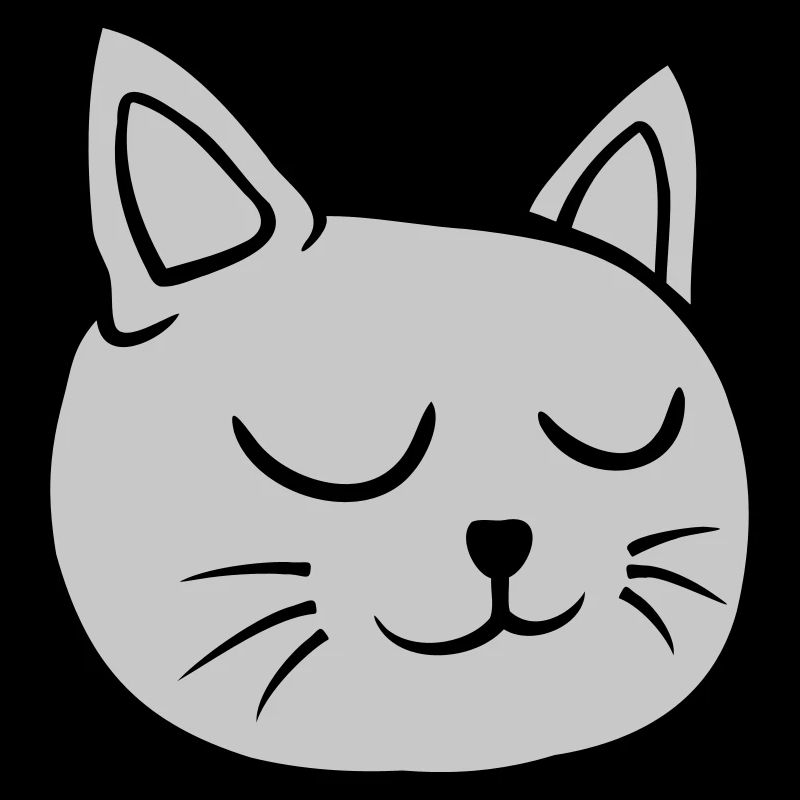 Relaxed cat eyes closed