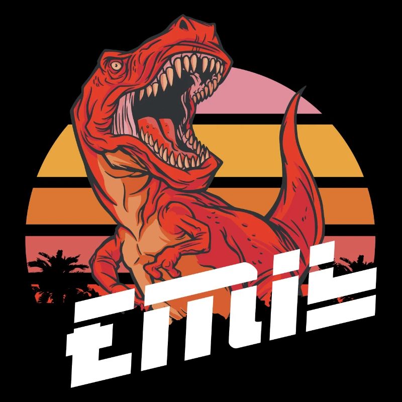 EMIL - Beau jeune nom avec T-REX Dino