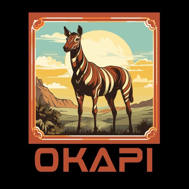 Okapi coucher de soleil Animal