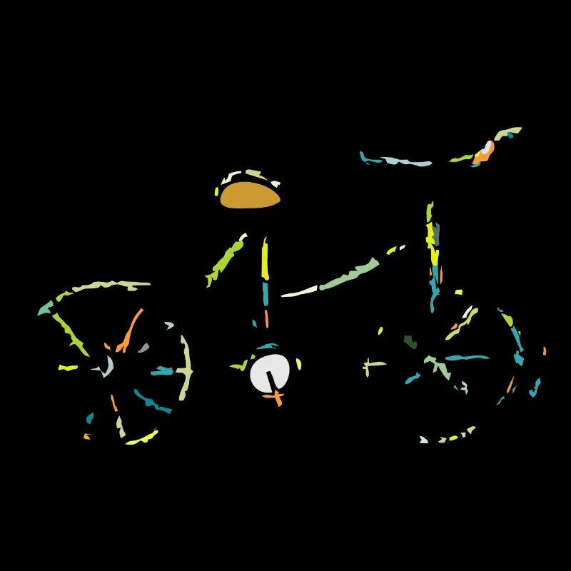 Dessin abstrait de vélo coloré
