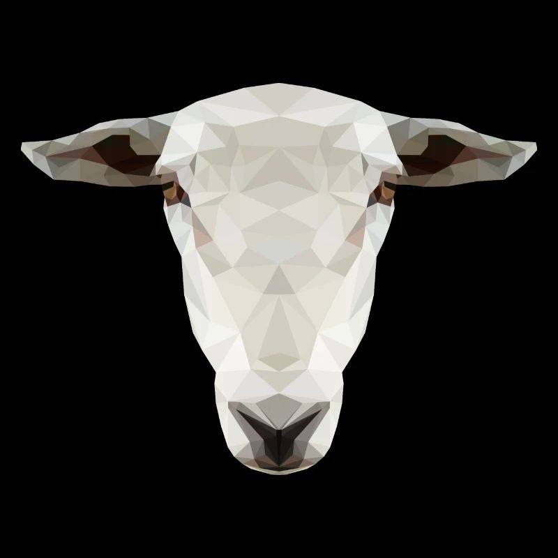 Sheep Head – Geometric Low Poly Animal Design