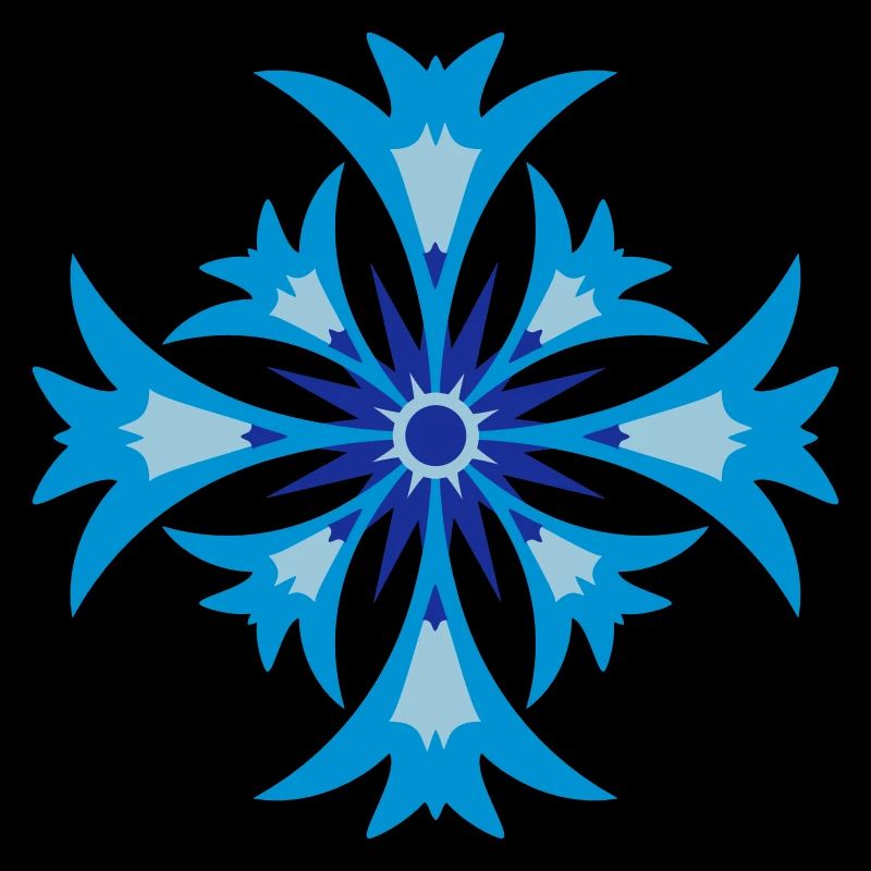 Une fleur stylisée de bleuet