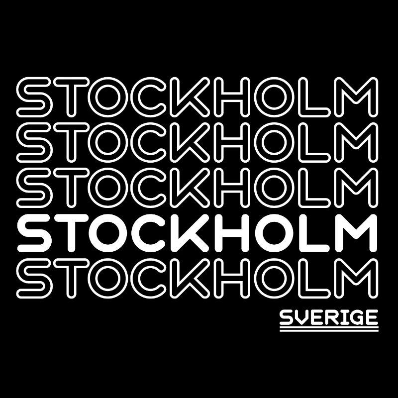 Stockholm Neon Lettering Pattern