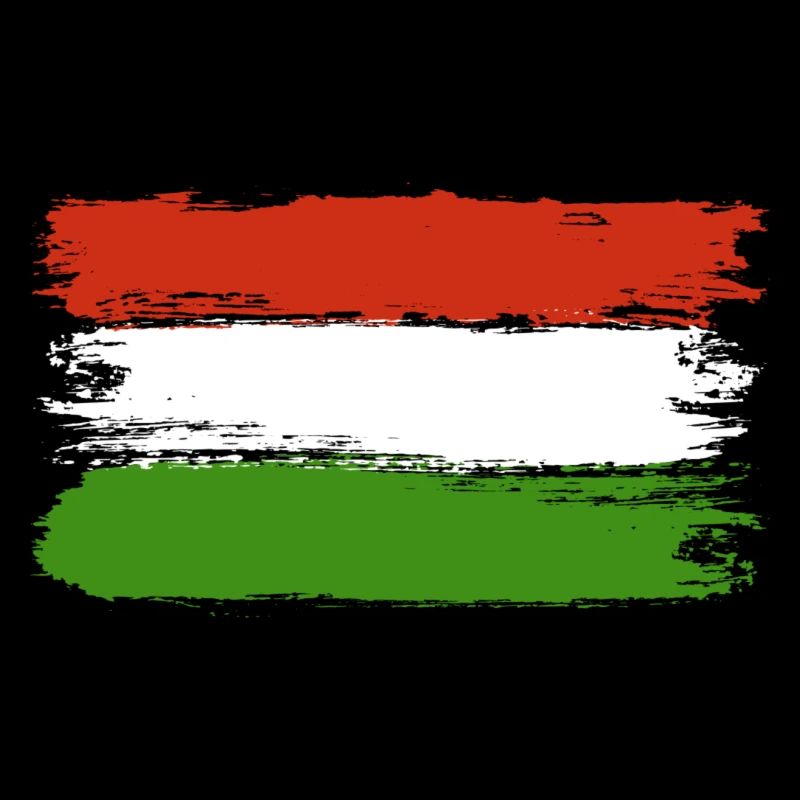 Pinselstriche der ungarischen Flagge