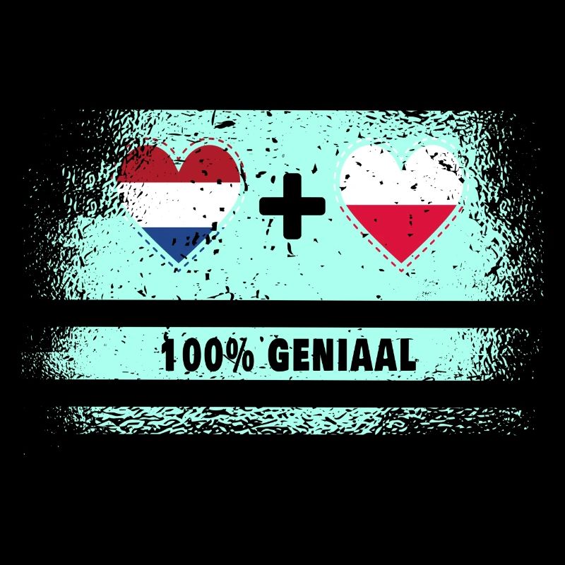 Pologne et Pays-Bas Drapeau 100% Genius