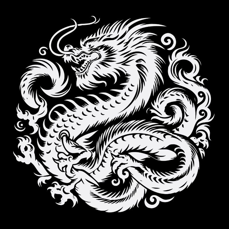 Tatouage de dragon chinois