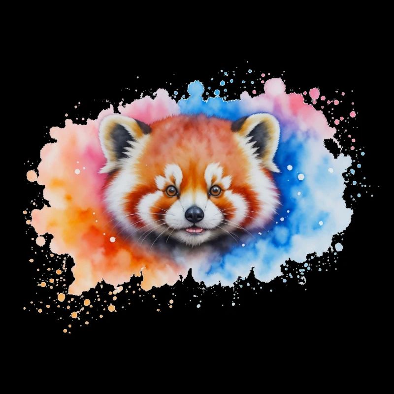 Aquarelle Red Panda Splash