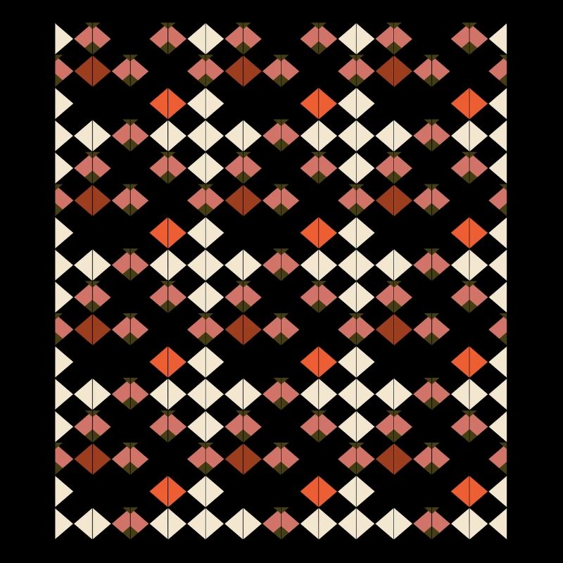 Geometric Diamond Quilt Pattern
