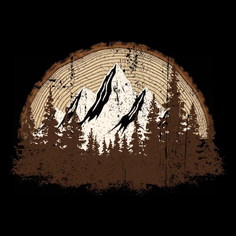 Majestic Mountain Forest Scene