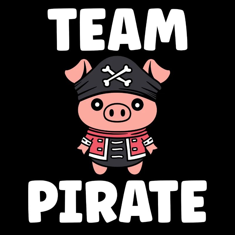 Cochon Pirate Kawaii Équipe