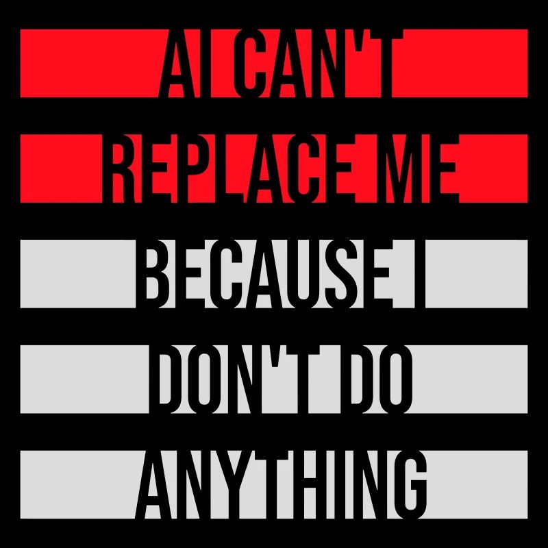 AI Can't Replace Me I Don't Do Anything Humor Joke
