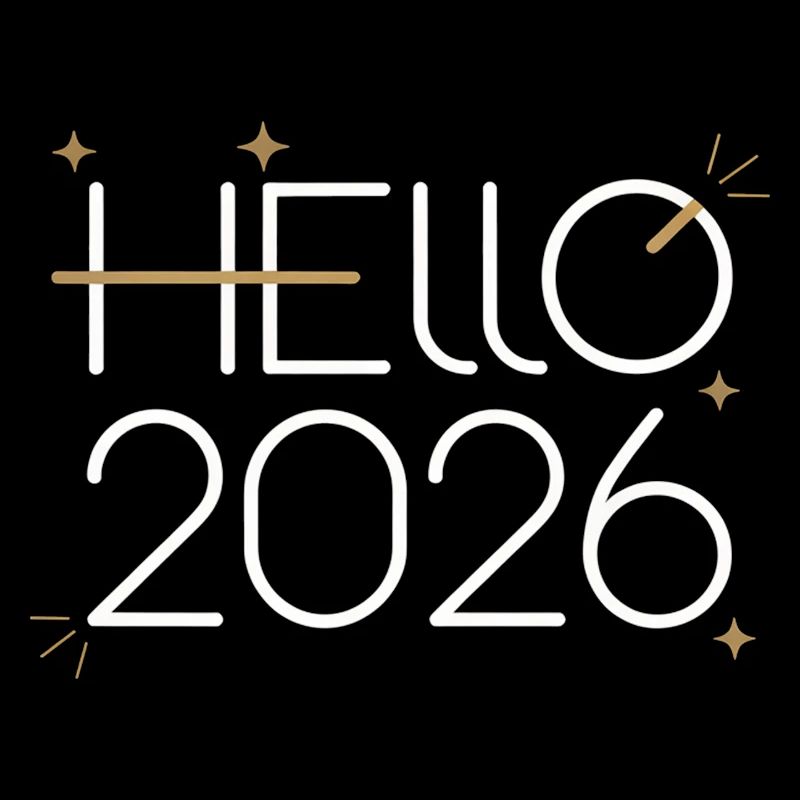 Hello 2026 Neon Sign
