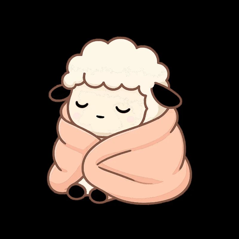 Sleeping Sheep – Cute Cozy Illustration
