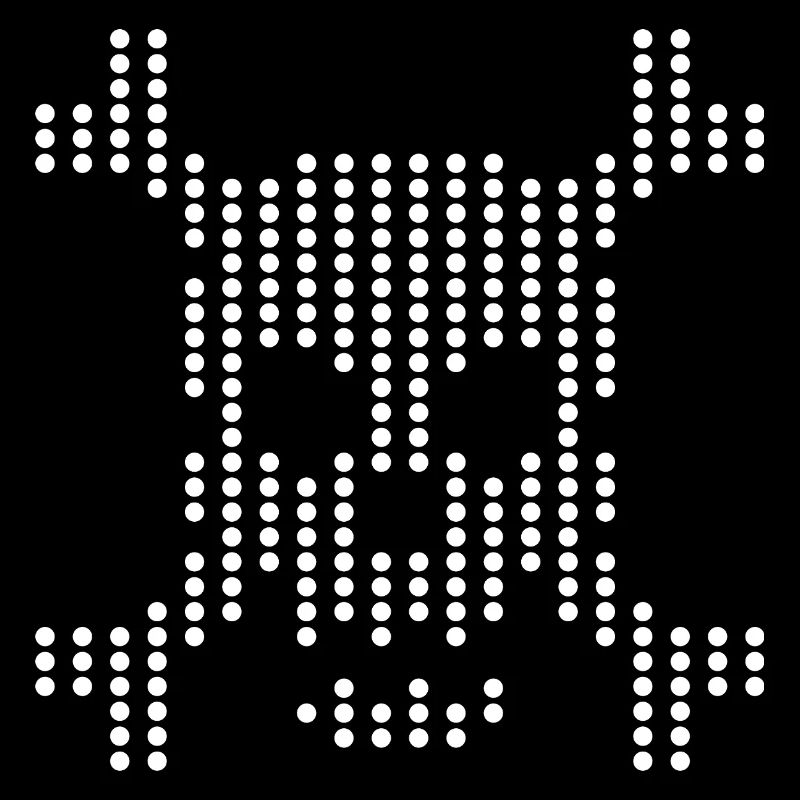 Gepunkteter Totenkopf-Halbton
