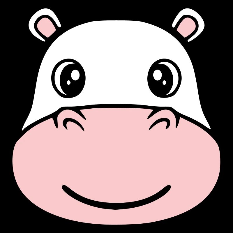 Hippopotamus Head Face Mask Smile