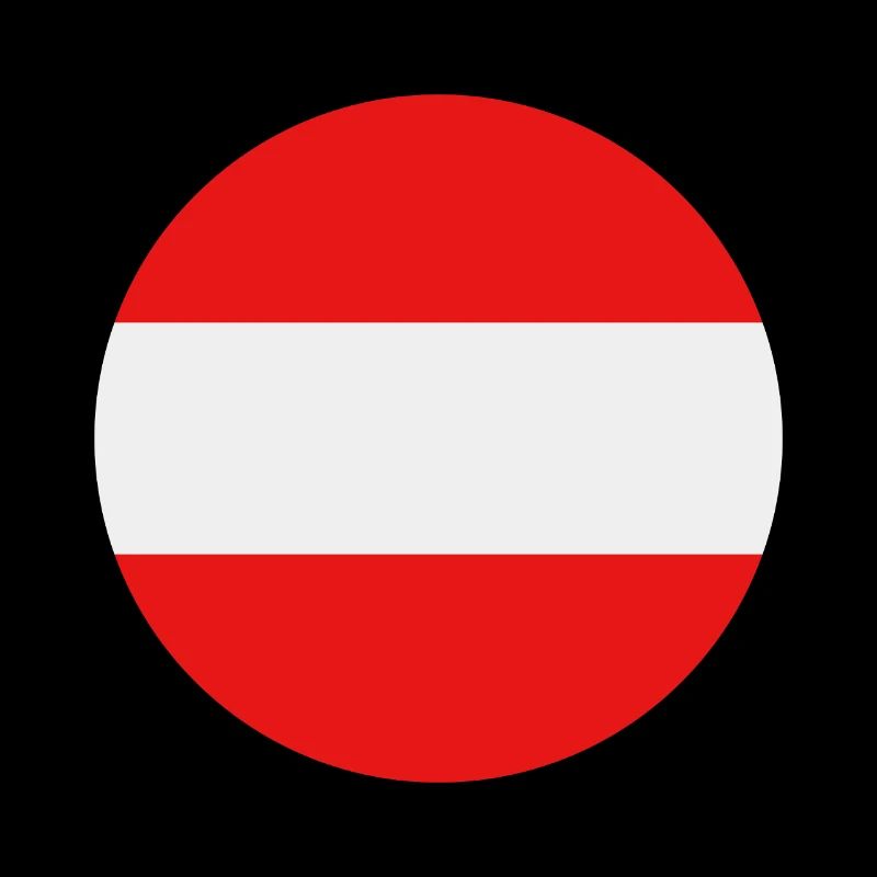 Drapeau rond de l’Autriche