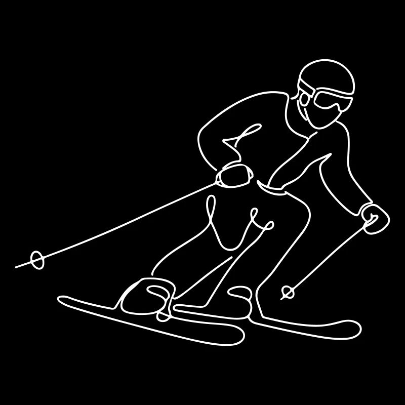 Skier Illustration
