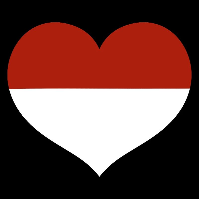 Cœur du drapeau de Monaco