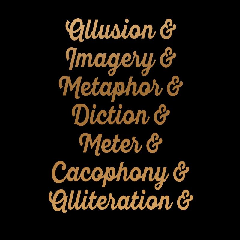 Gold Script Literary Devices Typography