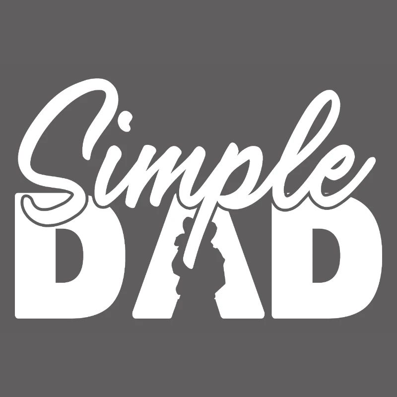 Silhouette simple de papa Paternité minimaliste