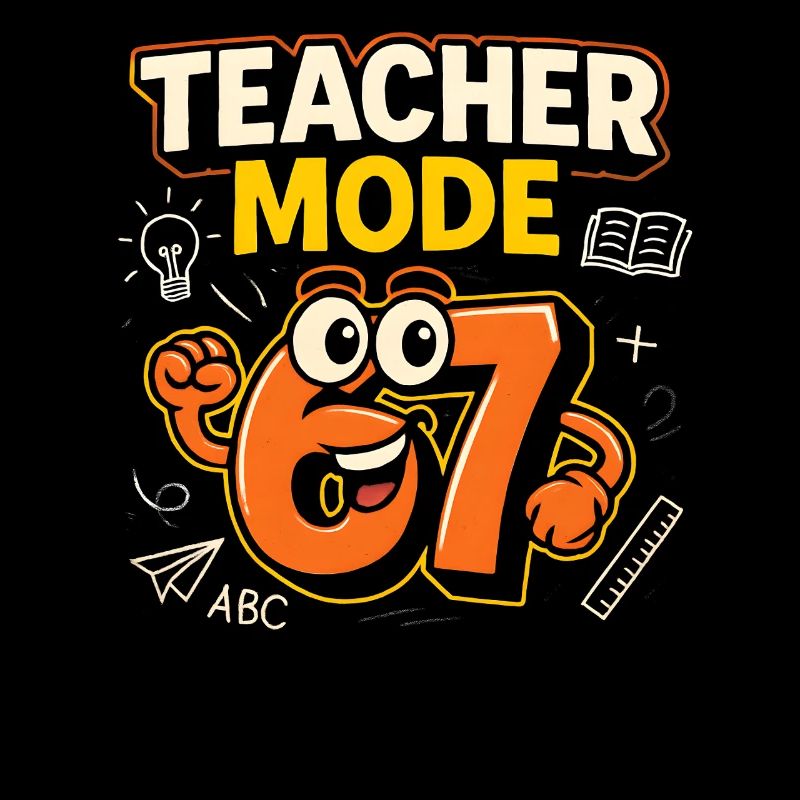 Six Seven 67 Enseignant École de mode Humour Drôle de mème