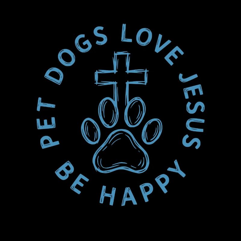 Les chiens de compagnie aiment Jésus Sois heureux