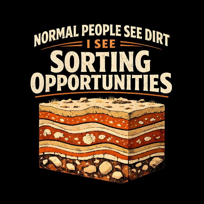 Dirt? No, sorting chance | Geology Humor