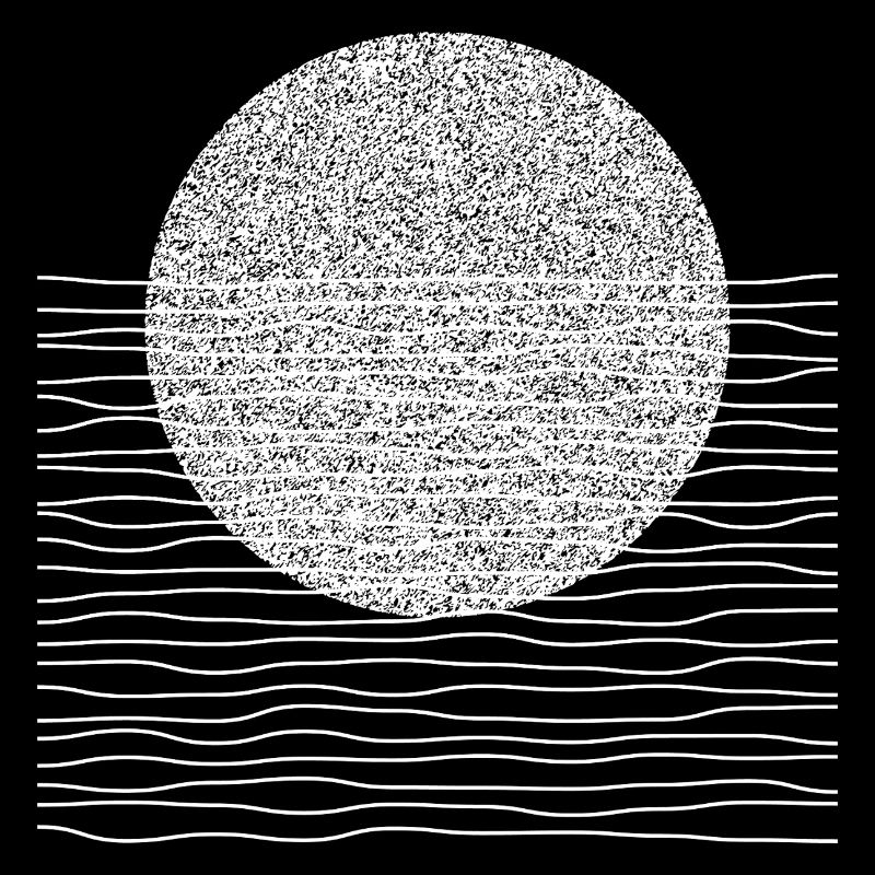 Soleil monochrome sur les vagues