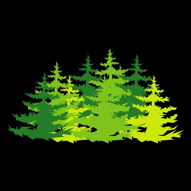 Forest, trees, mixed forests, icon, nature, graphic