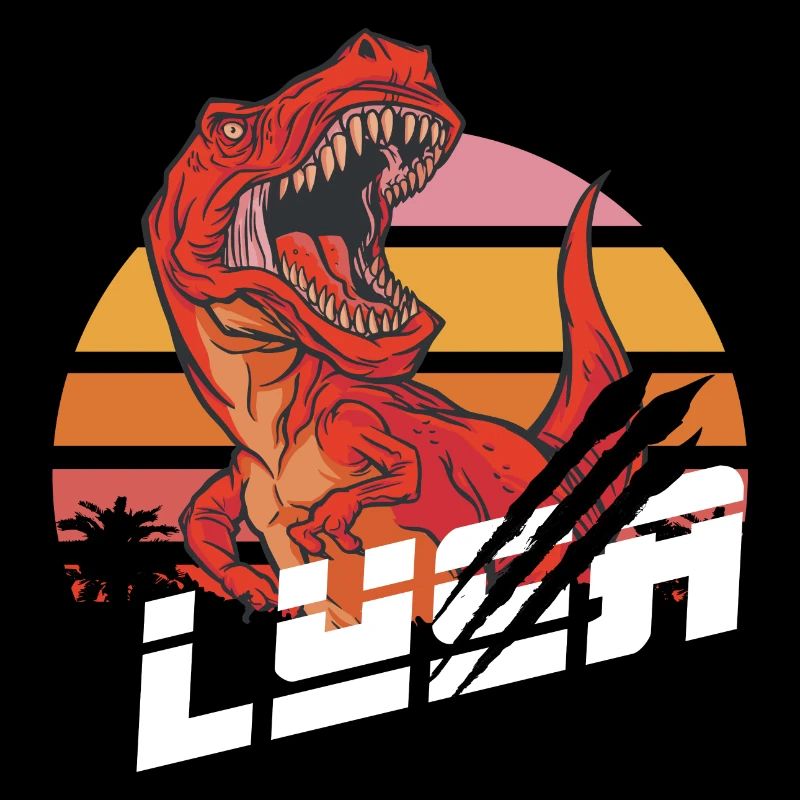 LUCA - Beau nom de garçon avec T-REX Dino