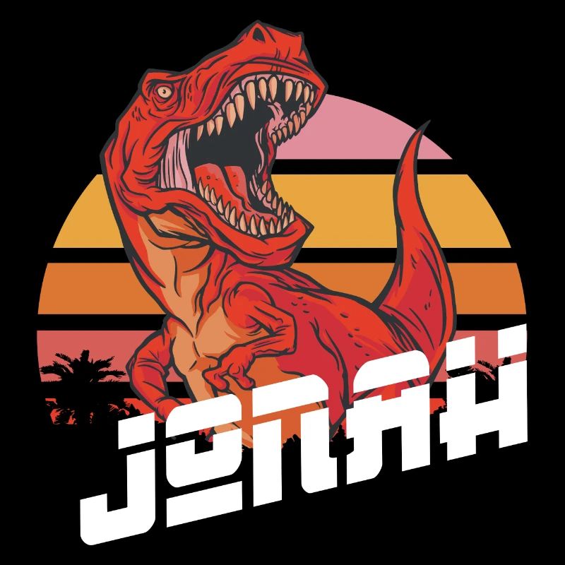 JONAH - Beautiful boy name with T-REX Dino