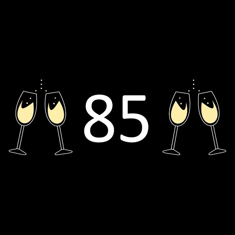 85e anniversaire 85 ans 85 Numéro 85 Blanc