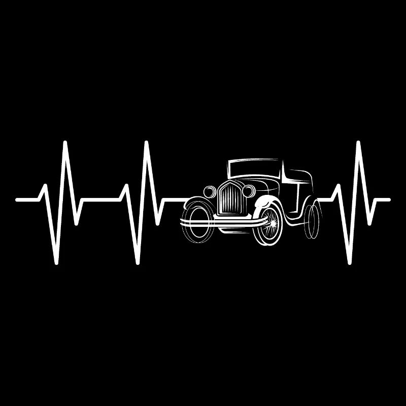 Oldtimer Symbol Heartbeat Car Pulse Classic