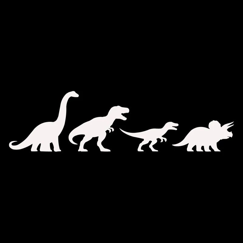 Dino-Silhouetten im Retro-Style