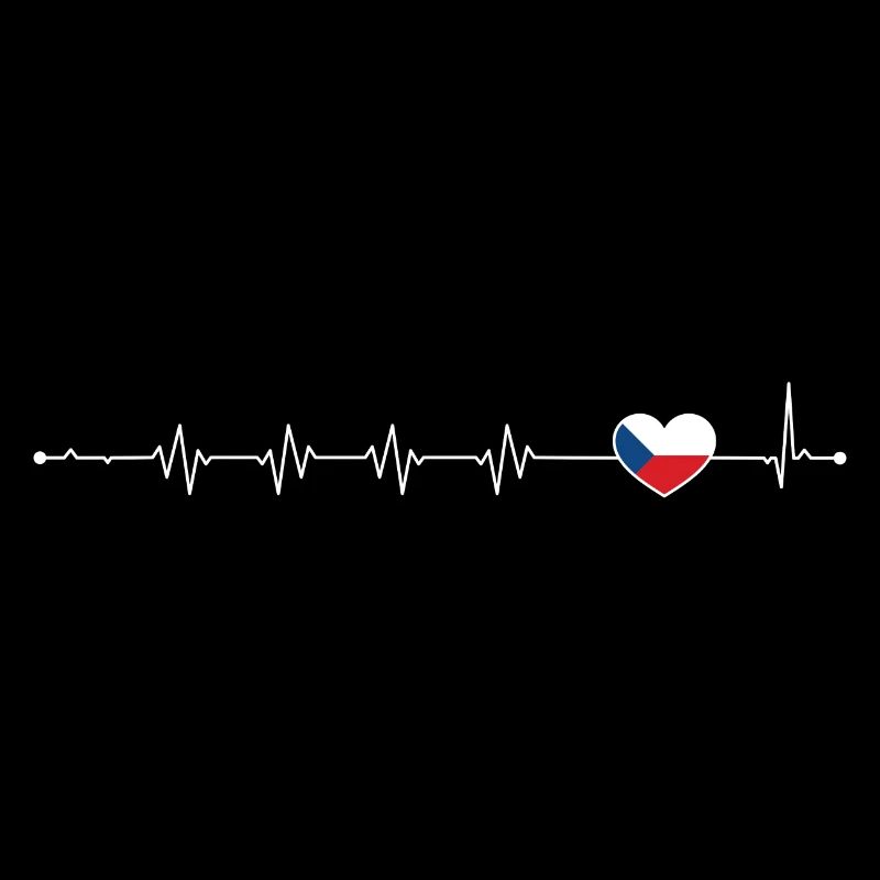 Heartbeat drapeau de la République tchèque