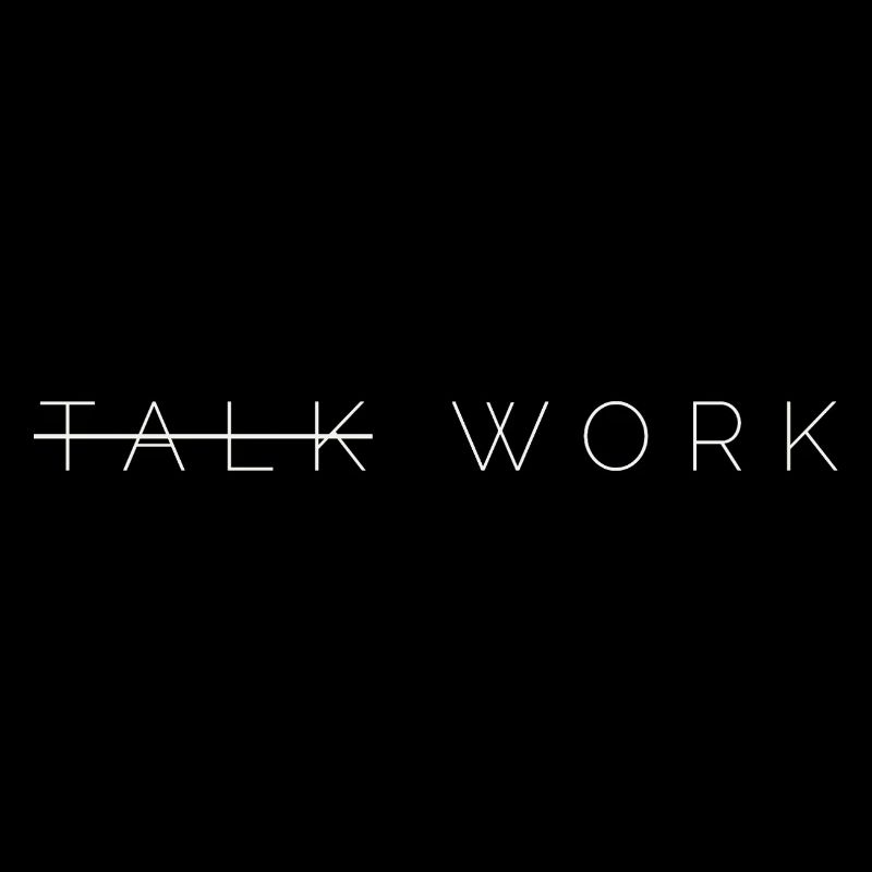Talk Work Typo Kontrast Druckdesign