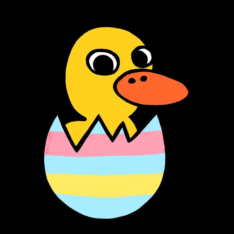 Cute Kawaii Duckling Easter Egg
