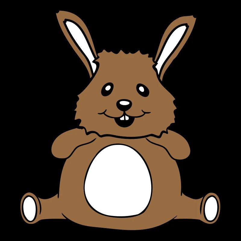 Lapin Potelé Gras Gras Rond En Surpoids Affamé
