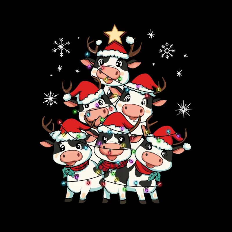 Kuh Weihnachten Weihnachtsmann