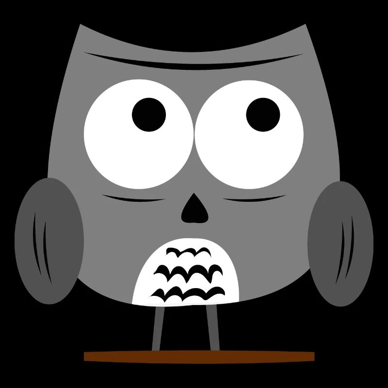 Eule - Coole Eulen - Grumpy Owl - Grau