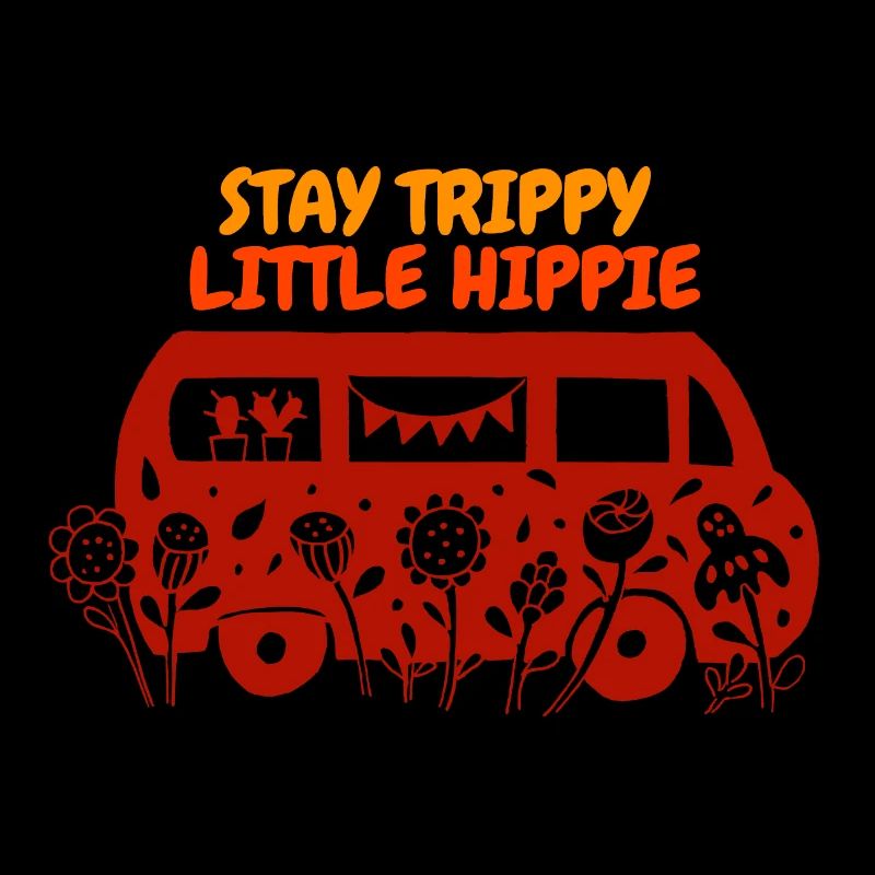 Design de bus rétro été hippie