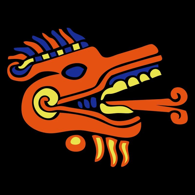 Mayan statue relief design