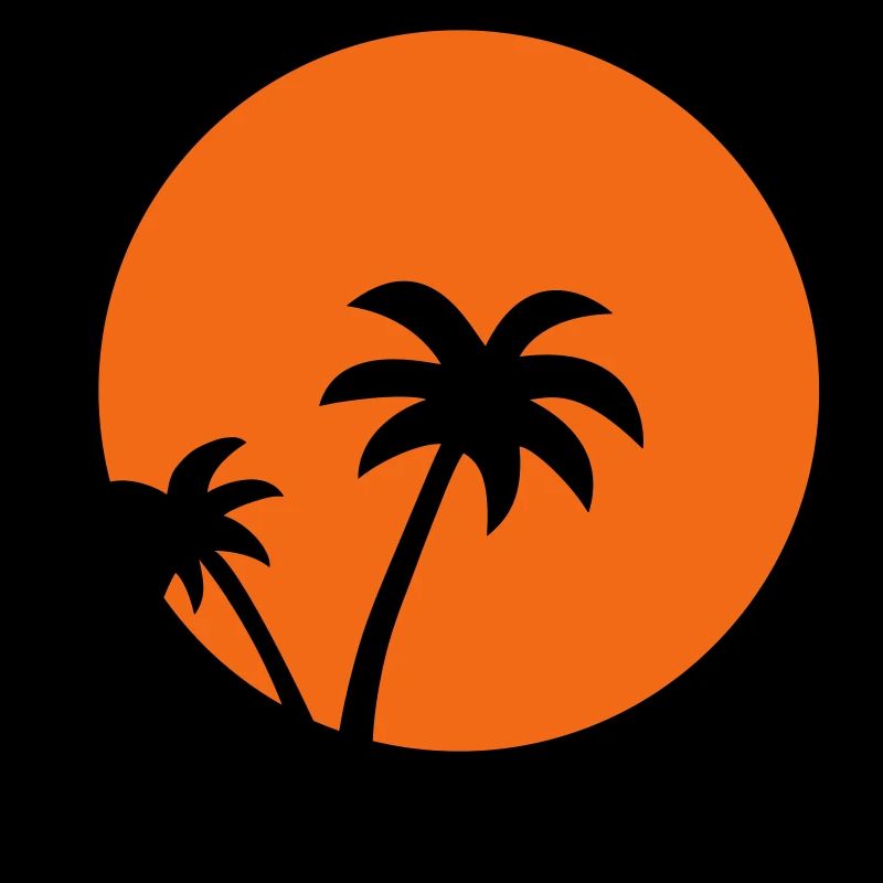 Palm trees and sun