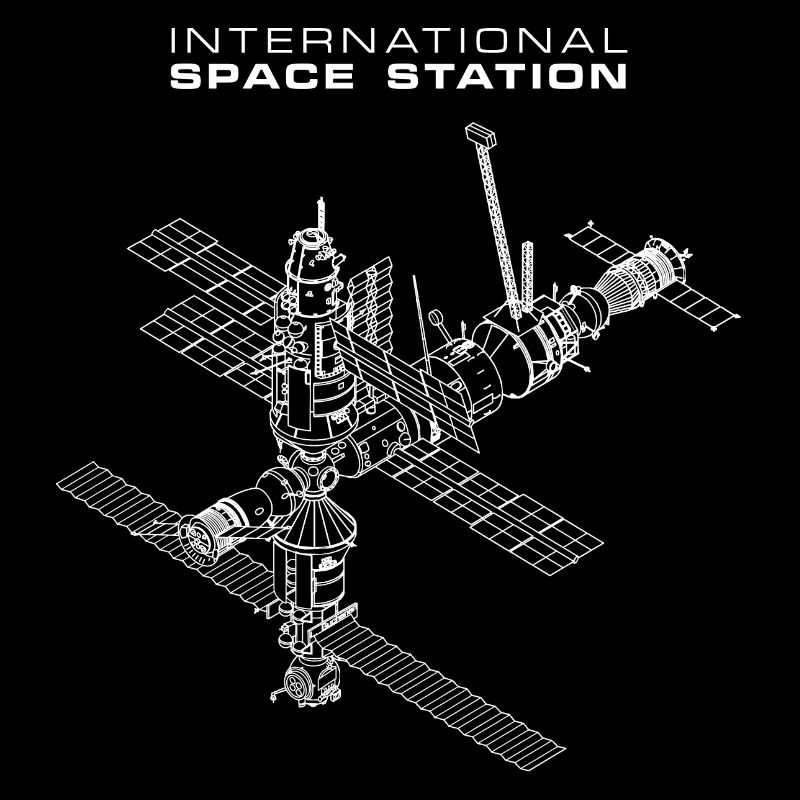 Internationale Raumstation mit Sojus