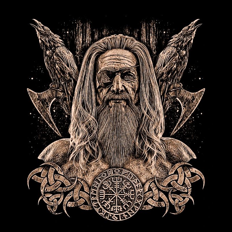 Portrait einer Illustration von Odin Geschenk