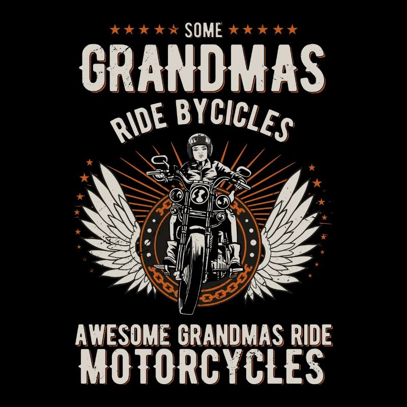 Biker-Oma Morradfahrer - Motorrad