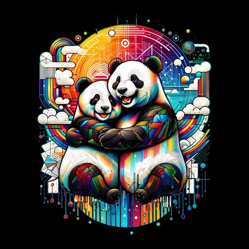 Pandaträume - Bunte Umarmung