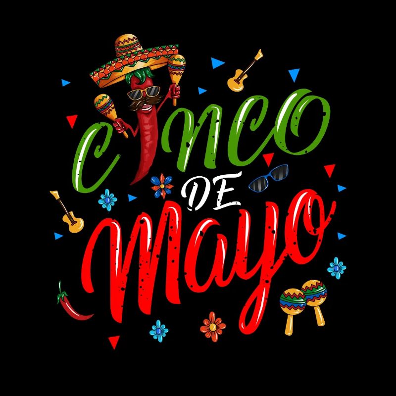 Spruch Cinco de Mayo Fan Poncho Chilischote Maraka